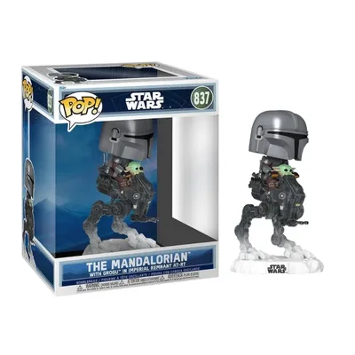 Funko Pop The Mandalorian con Grogu en AT-RT Star Wars