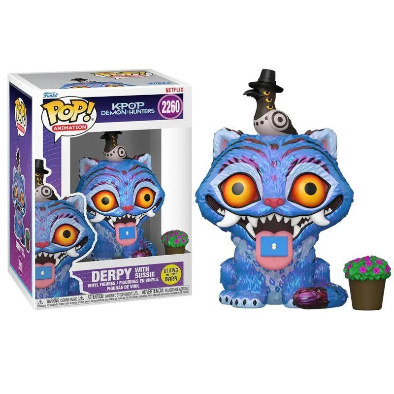 Funko Pop Derry con Sussie K-pop Demon Hunters brilla en la oscuridad
