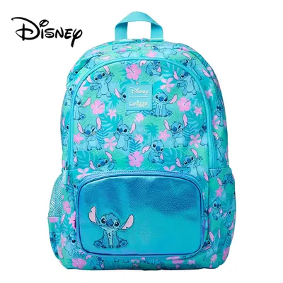 Mochila Stitch flores turquesa Disney Smiggle