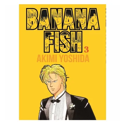 Manga Banana Fish Tomo 3 de Akimi Yoshida, portada amarilla con personaje principal