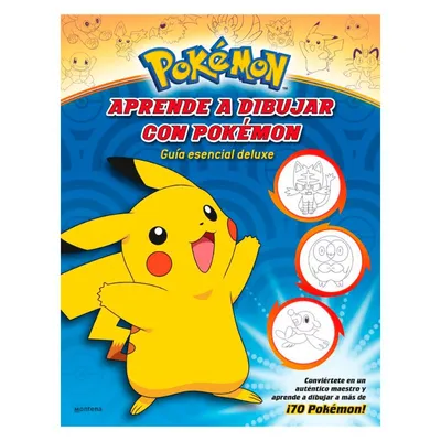 Portada del libro Aprende a Dibujar con Pokémon Guía Esencial Deluxe con Pikachu
