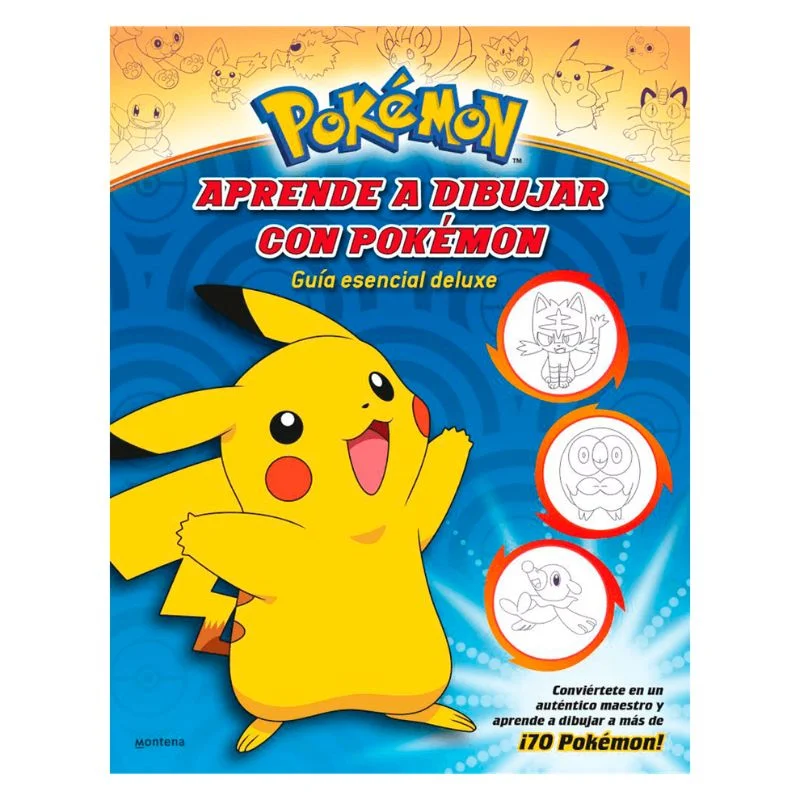 Portada del libro Aprende a Dibujar con Pokémon Guía Esencial Deluxe con Pikachu