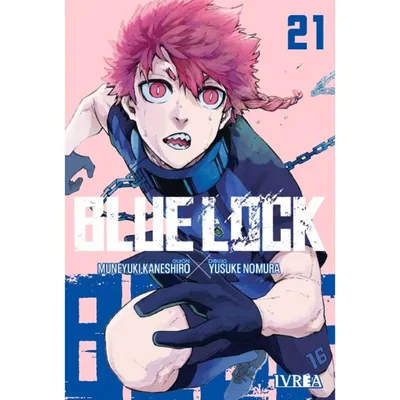 Portada Manga Blue Lock Tomo 21 con personaje de cabello rosa