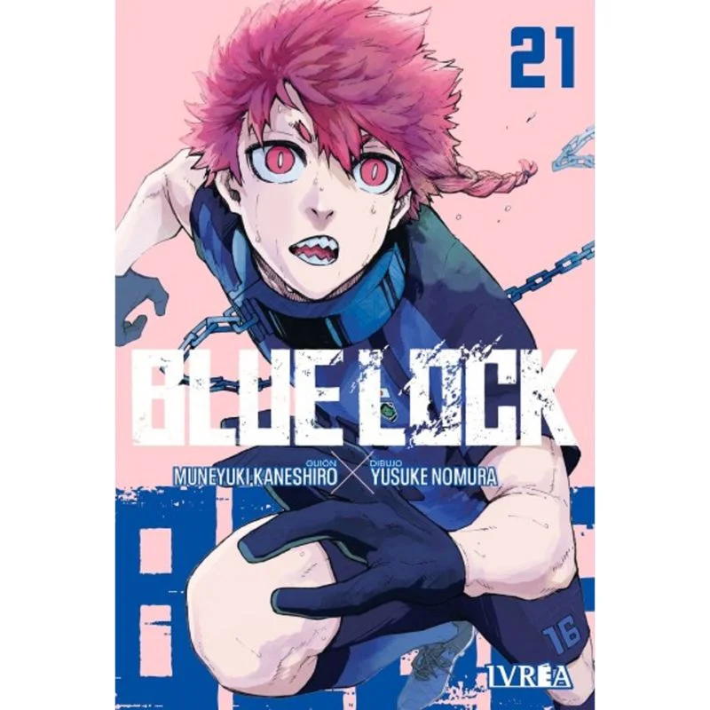 Portada Manga Blue Lock Tomo 21 con personaje de cabello rosa