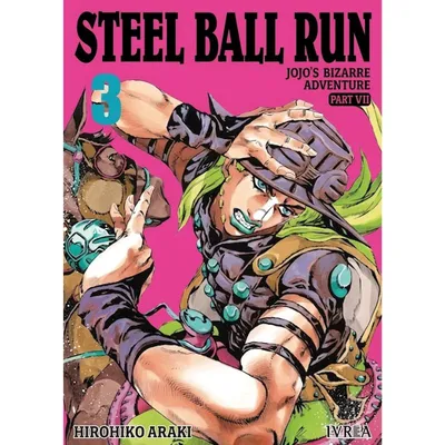 Portada Manga Steel Ball Run JoJo's Bizarre Adventure Parte 7 Tomo 3