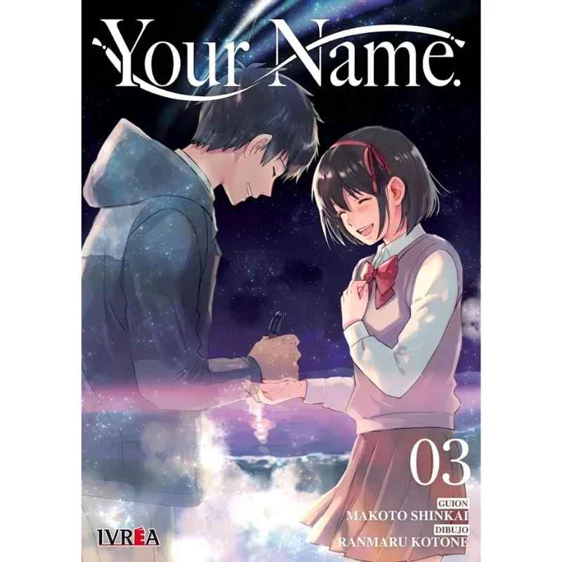 Portada del manga Your Name volumen 3 de Ivrea con dos personajes en escena romántica