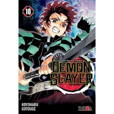 Portada Manga Demon Slayer tomo 10 con Tanjiro en acción