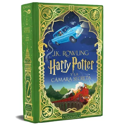 Portada edición MinaLima Harry Potter Cámara Secreta con auto azul volador