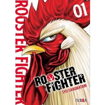 Portada Manga Rooster Fighter Tomo 1 con gallo rojo protagonista