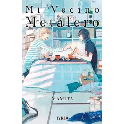 Portada manga Mi Vecino Metalero con dos personajes en cocina