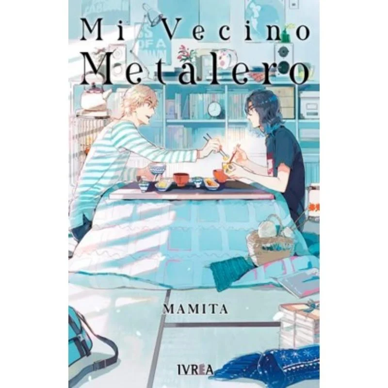 Portada manga Mi Vecino Metalero con dos personajes en cocina