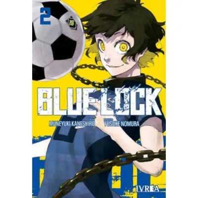 Manga Blue Lock volumen 2 con protagonista y balón de fútbol