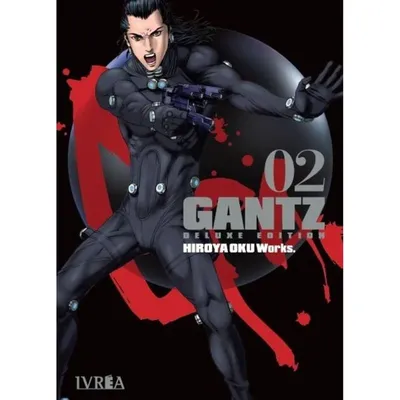Manga Gantz tomo 2 Edición Deluxe Ivrea, protagonista con arma futurista