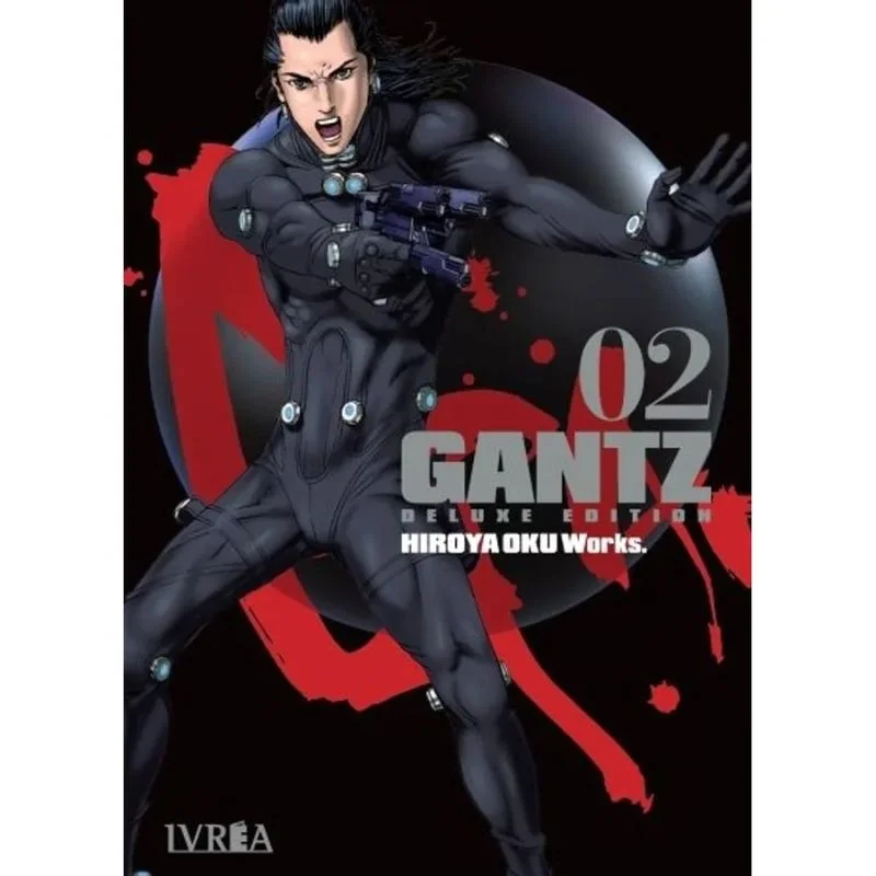 Manga Gantz tomo 2 Edición Deluxe Ivrea, protagonista con arma futurista