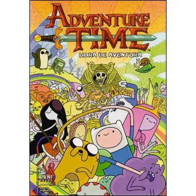 Portada cómic Hora de Aventura con Finn, Jake y personajes del Reino Posapocalíptico