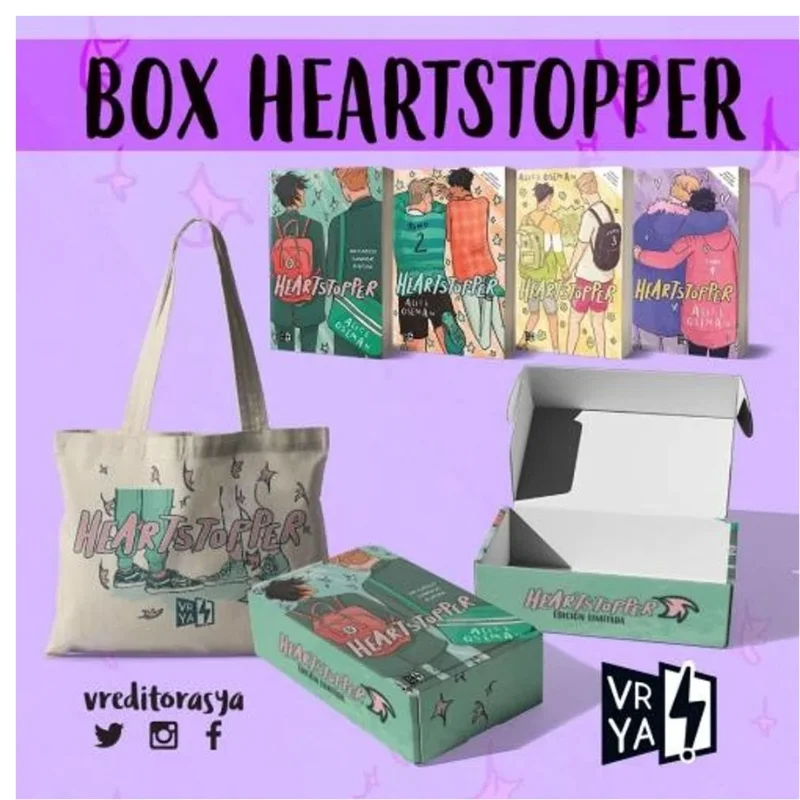 Caja Heartstopper edición limitada con cómics y totebag incluidos