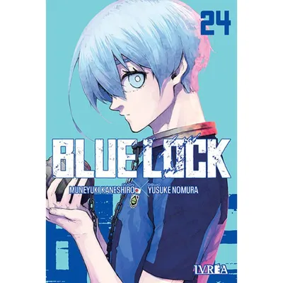 Portada Manga Blue Lock Tomo 24 con personaje de cabello azul