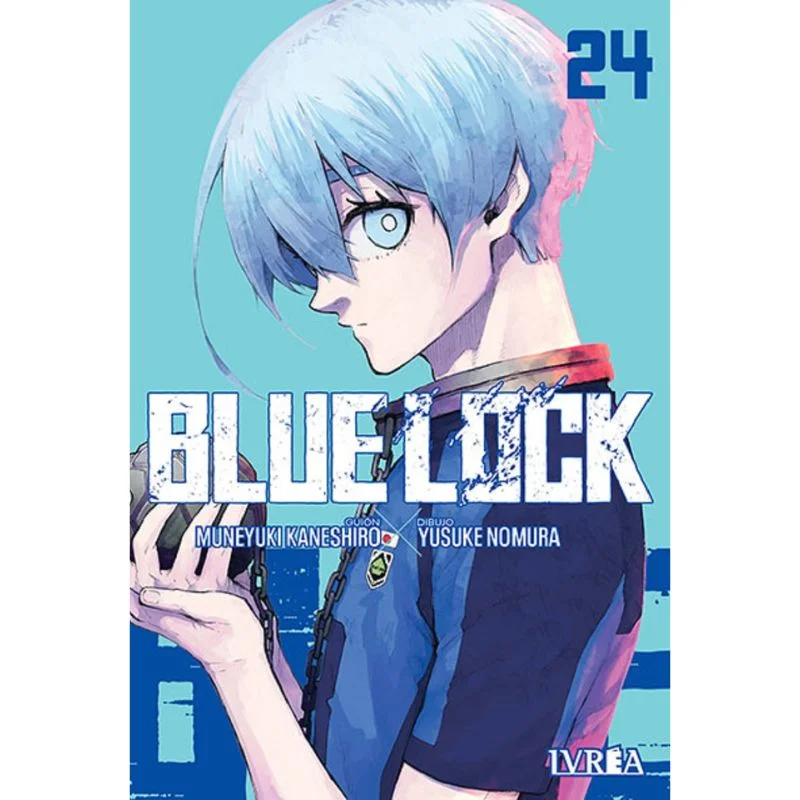 Portada Manga Blue Lock Tomo 24 con personaje de cabello azul