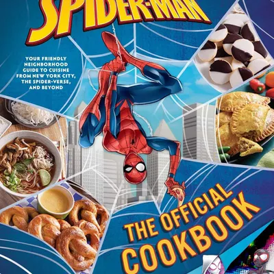 Portada libro recetario oficial Spiderman Marvel con Spider-Man y platos temáticos