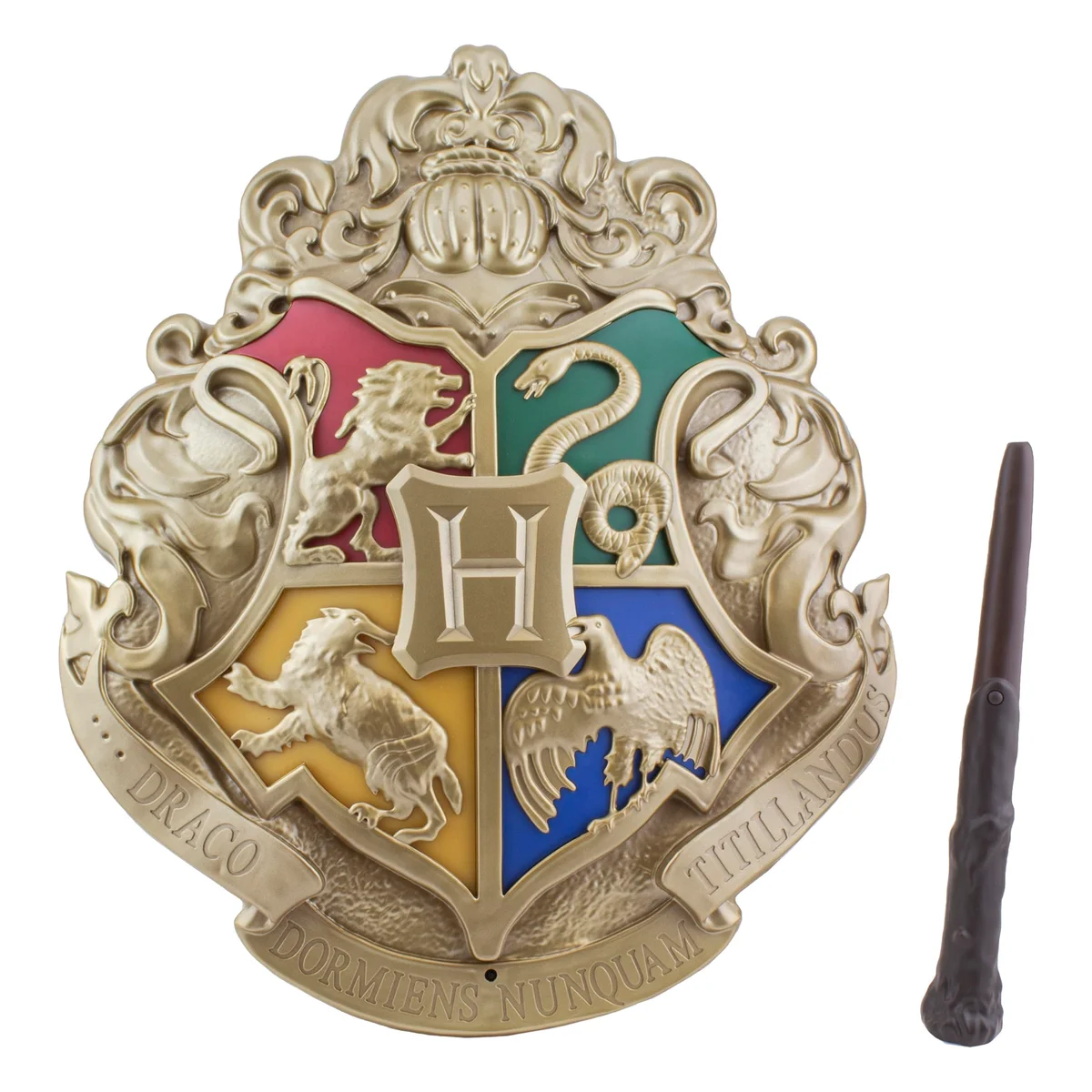 Lámpara Escudo Hogwarts Harry Potter con Varita Control (Pedido Exclusivo · entrega 2 a 3 semanas)