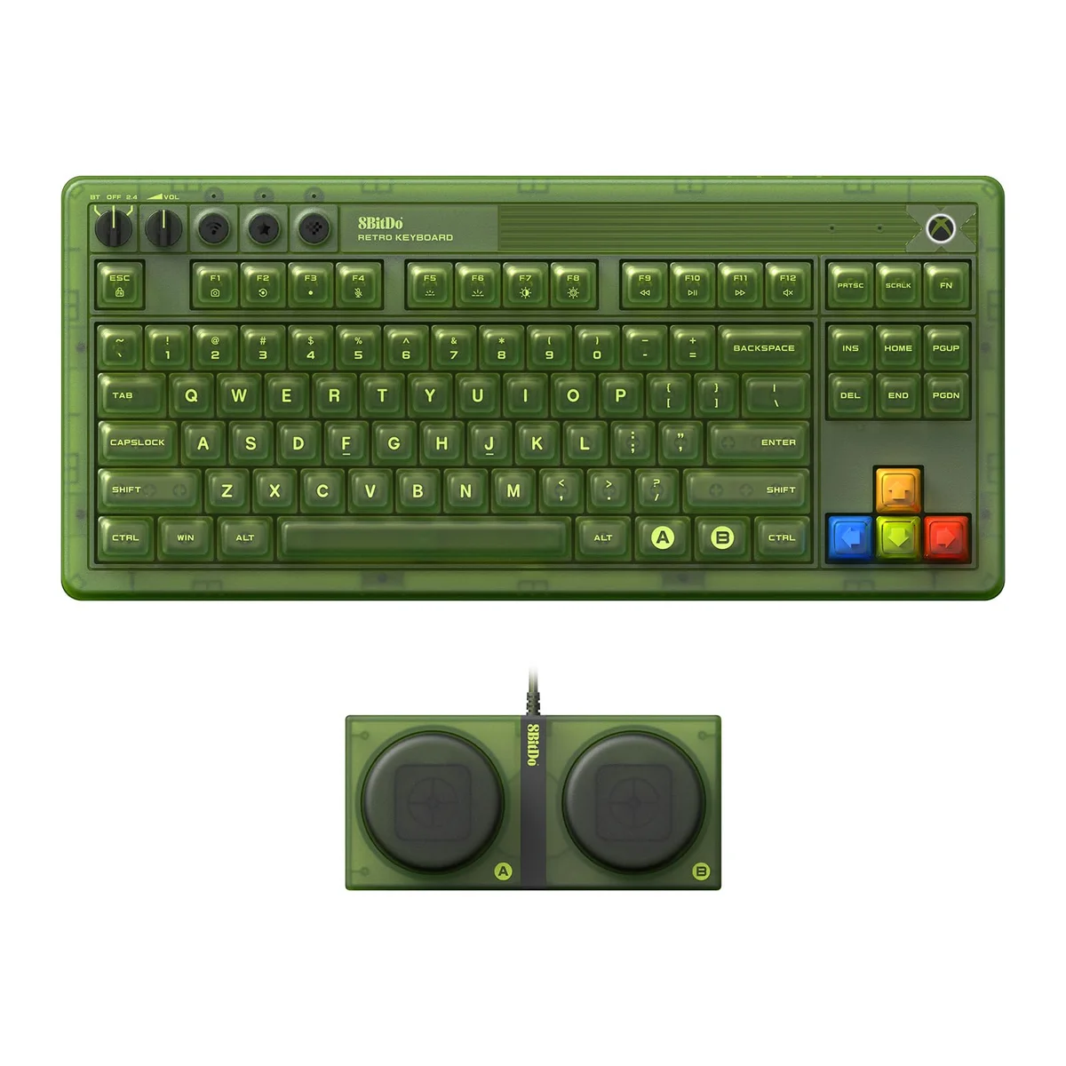 Teclado Mecánico 8BitDo Retro 87 Teclas Verde (Pedido Exclusivo · entrega 2 a 3 semanas)