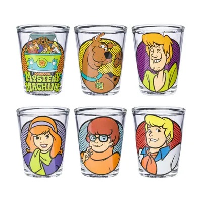 Set 6 Vasos Scooby-Doo Personajes y Máquina Misteriosa (Pedido Exclusivo · entrega 2 a 3 semanas)