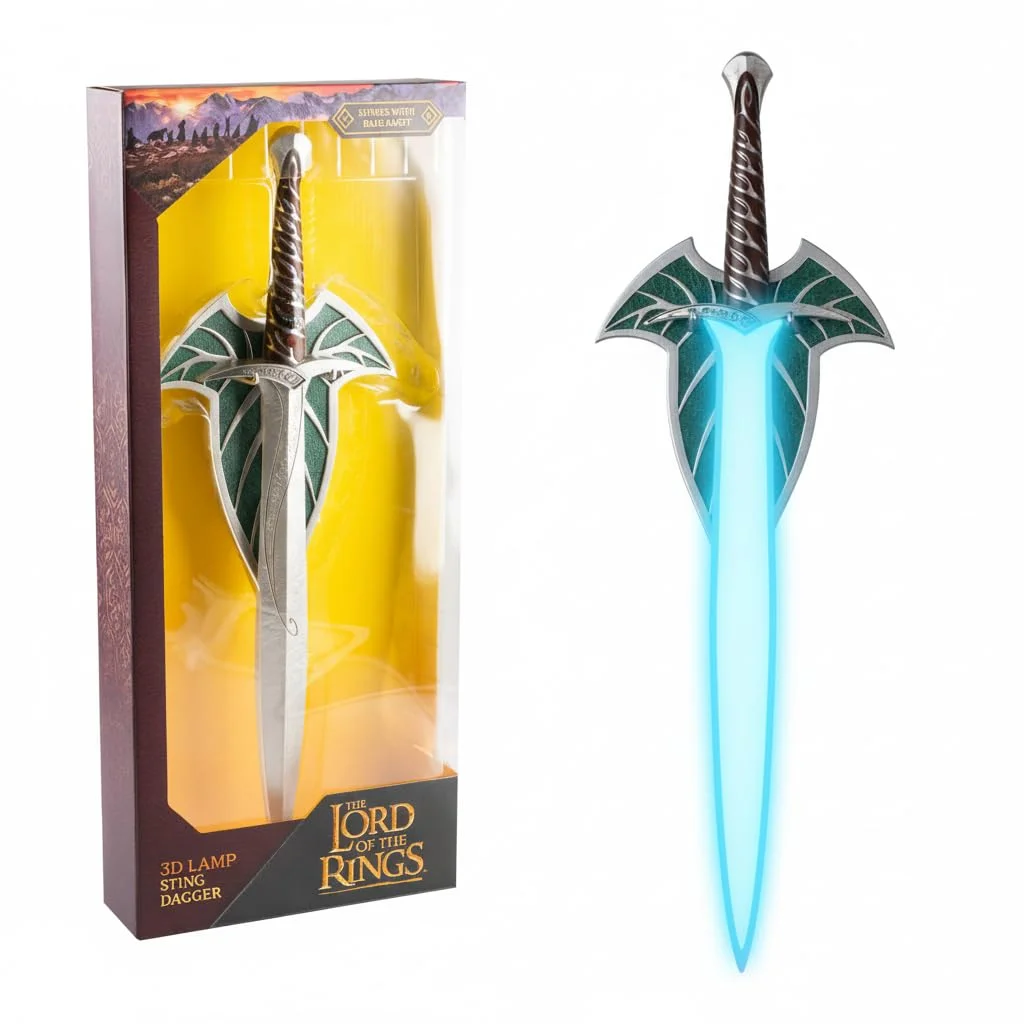 Lámpara Espada Sting El Señor de los Anillos con LED Azul (Pedido Exclusivo · entrega 2 a 3 semanas)