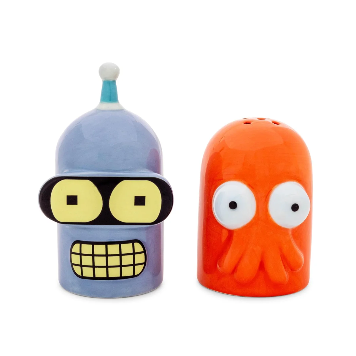 Salero y Pimentero Cerámica Bender y Zoidberg — Futurama (Pedido Exclusivo · entrega 2 a 3 semanas)