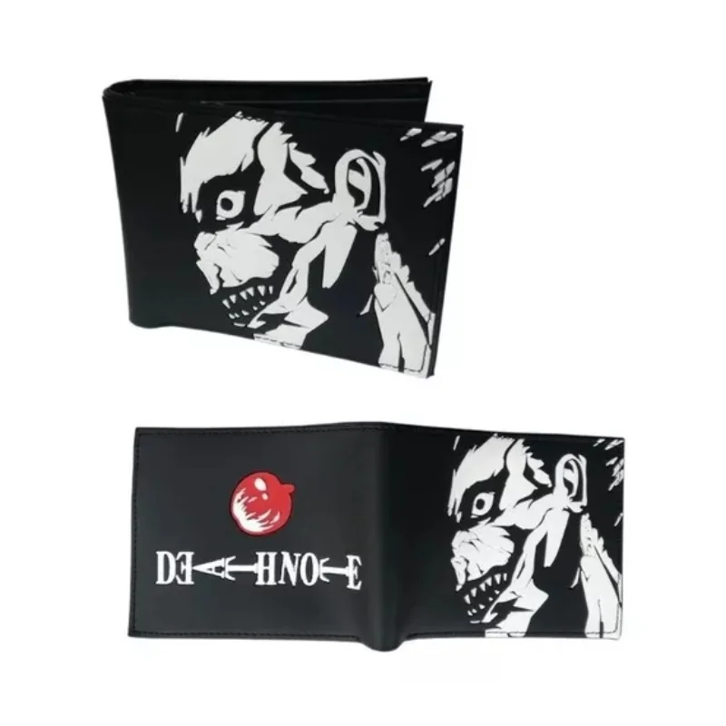 Billetera Ryuk Death Note anime con diseño en blanco y negro