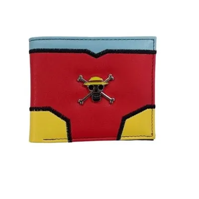 Billetera Luffy Bandera Piratas Sombrero de Paja — One Piece