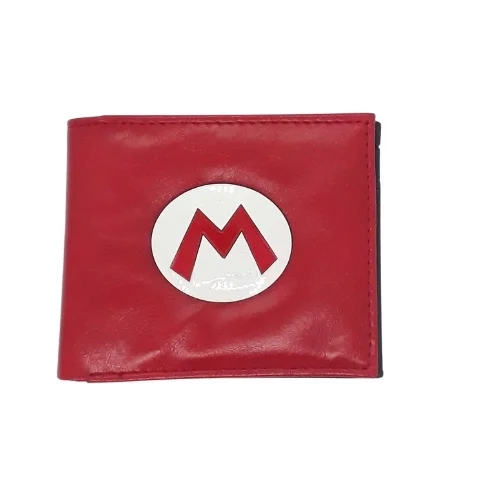 Billetera Roja Mario Bros Logo Distintivo