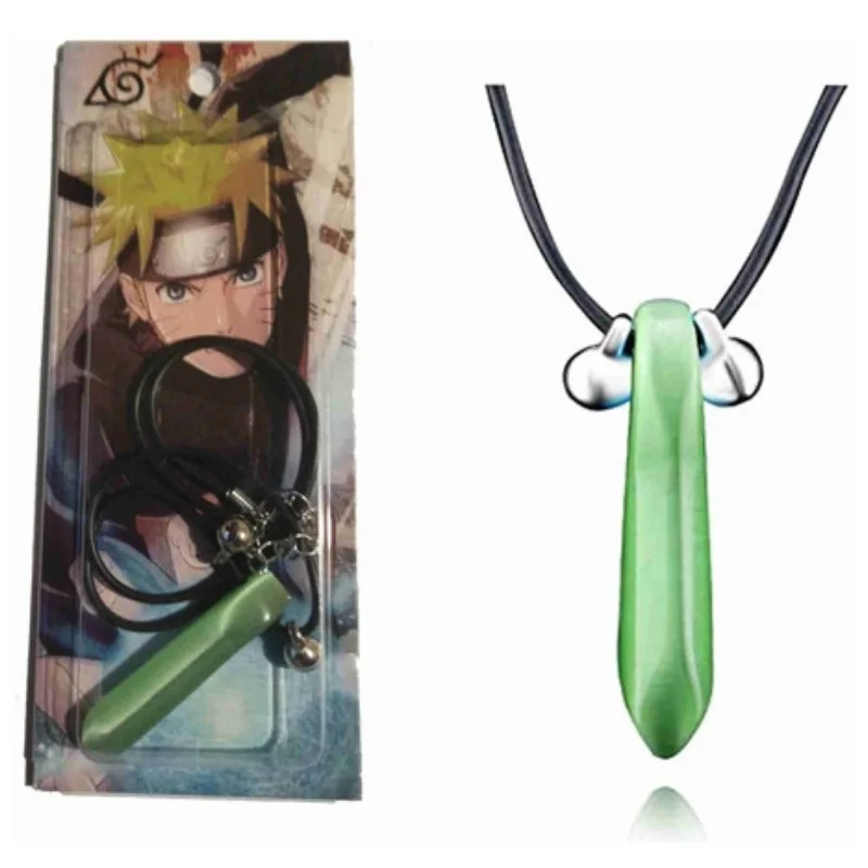 Collar Hashirama Hokage Naruto Shippuden verde con cadena negra