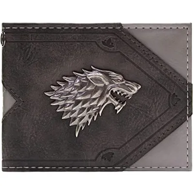 Billetera Casa Stark Juego de Tronos Lobo Metalizado
