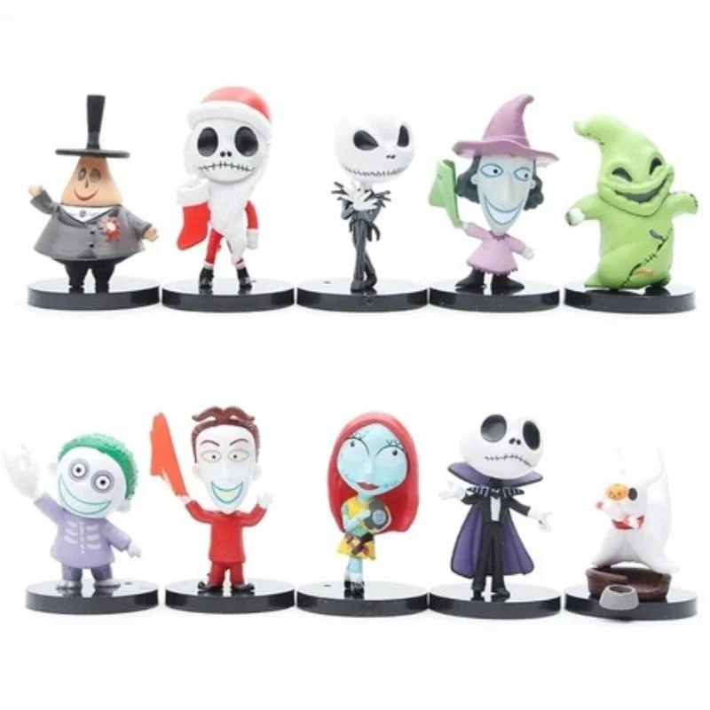Set de 10 figuras de El Extraño Mundo de Jack con personajes principales
