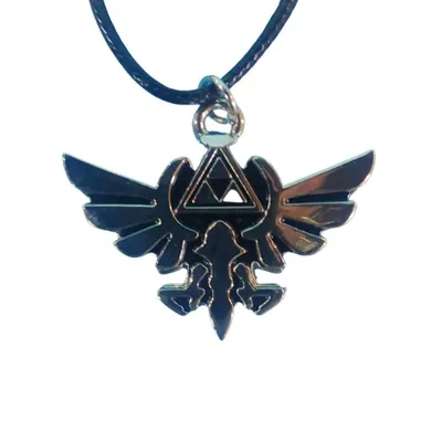 Collar Trifuerza The Legend of Zelda con alas metálicas azules
