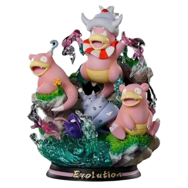 Estatuilla Pokémon Slowpoke Evolución de resina coleccionable