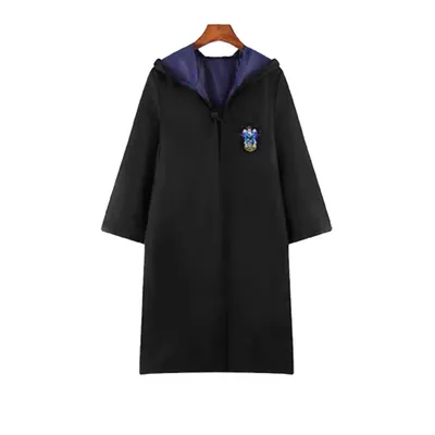 Capa Ravenclaw negra con capucha azul marino — Harry Potter