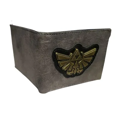 Billetera gris con Escudo Trifuerza dorado de The Legend of Zelda