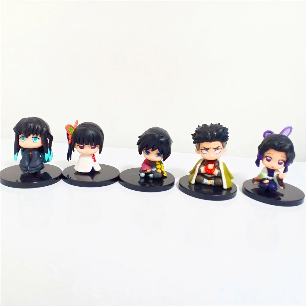 Set 5 figuras chibi Demon Slayer Kimetsu no Yaiba personajes principales
