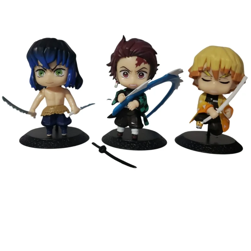 Set de 3 figuras Kimetsu no Yaiba: Inosuke, Tanjiro y Zenitsu