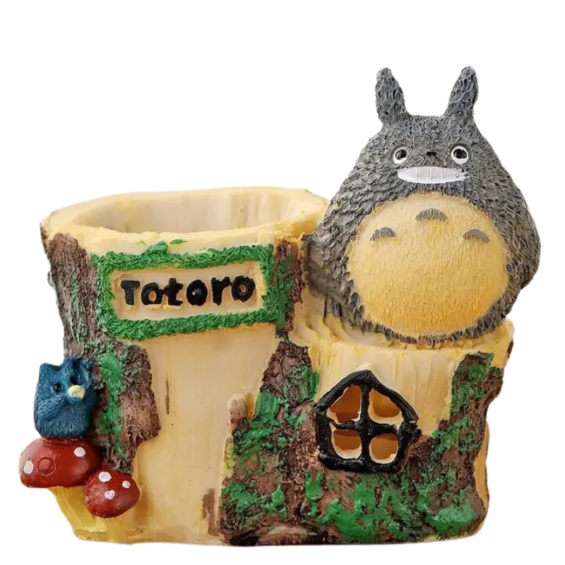 Portalápices decorativo Totoro con árbol y musgo - Studio Ghibli