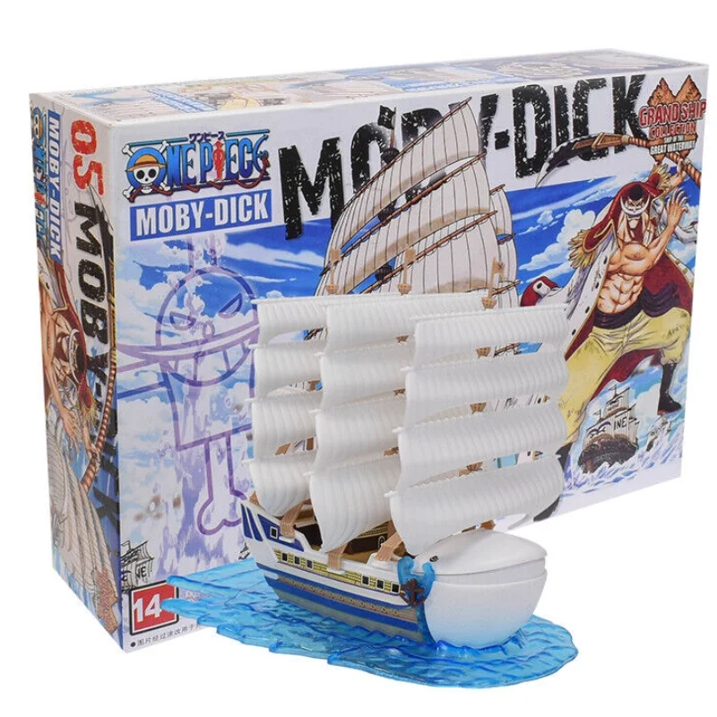 Figura del barco Moby-Dick de One Piece con velas blancas