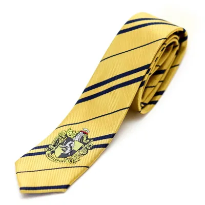 Corbata Hufflepuff amarilla y azul marino Harry Potter