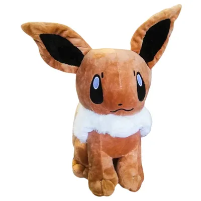 Peluche Eevee marrón con cuello blanco Pokémon