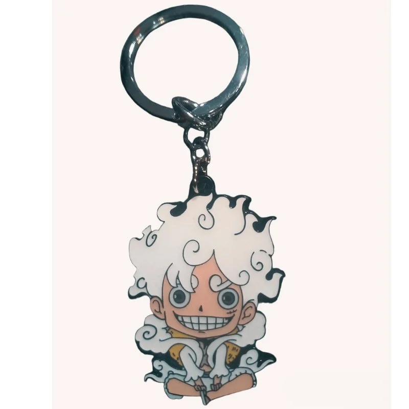 Llavero Luffy Gear 5 One Piece metal con anilla