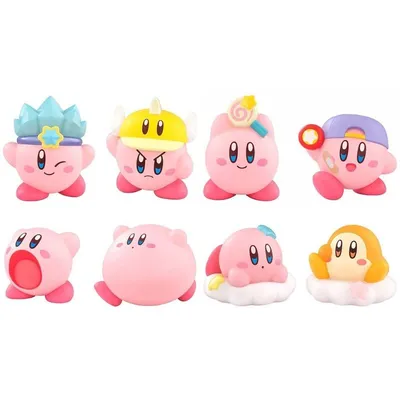 Set de 8 figuras Kirby Nintendo en diferentes formas y colores
