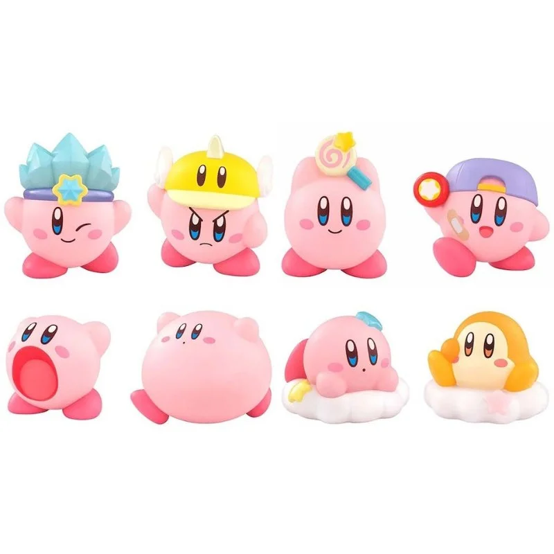 Set de 8 figuras Kirby Nintendo en diferentes formas y colores