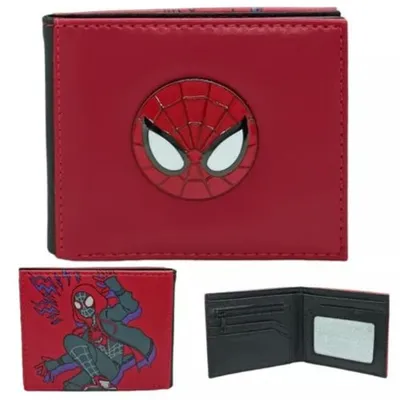 Billetera Spiderman Rojo Logo Metálico Marvel