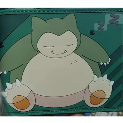 Billetera Snorlax Pokémon Verde en Goma