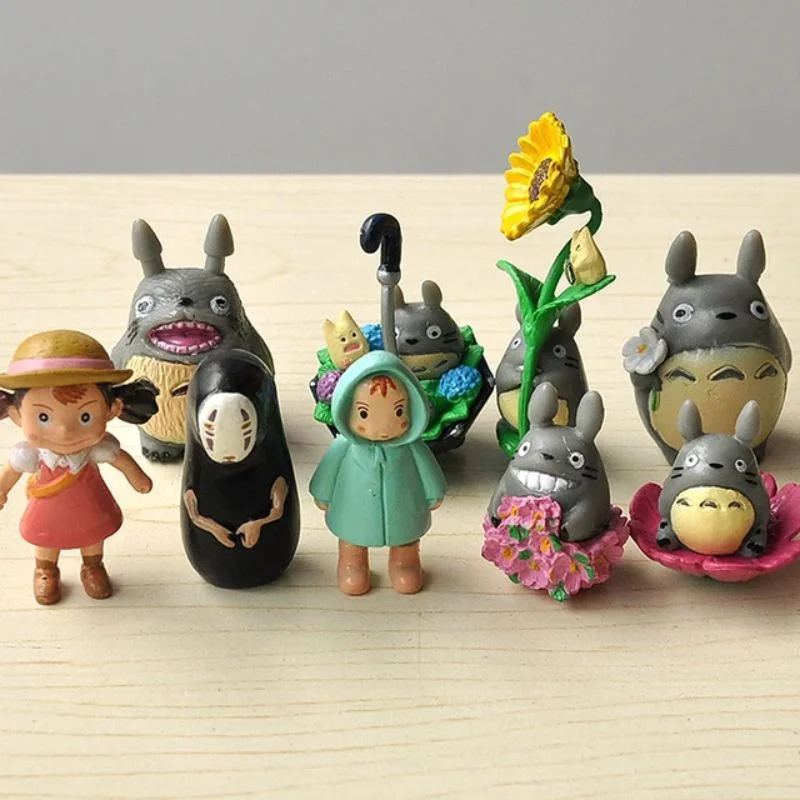 Set de 9 figuras Totoro y personajes Studio Ghibli
